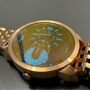 Diesel Solid Stainless Steel Watch, Rose Gold, DZ7336